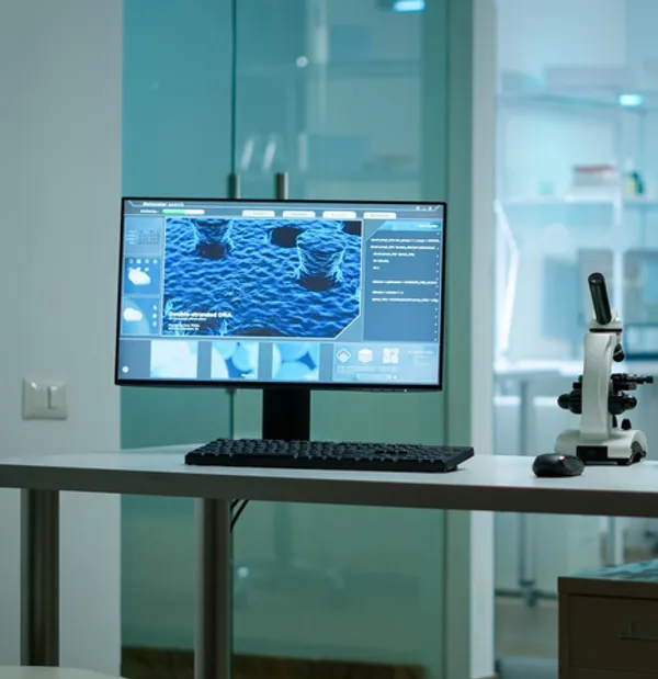 Microscope connected with computer